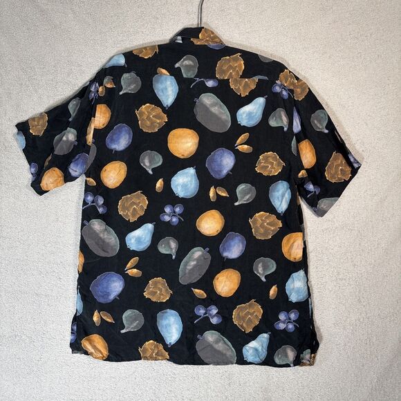 Riscatto Portofino Shirt Men’s Size M Geometric Stone Fruit AOP‎ Cupro Camp - Picture 12 of 16